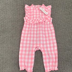 Janie jack Baby girl pink Plaid one piece